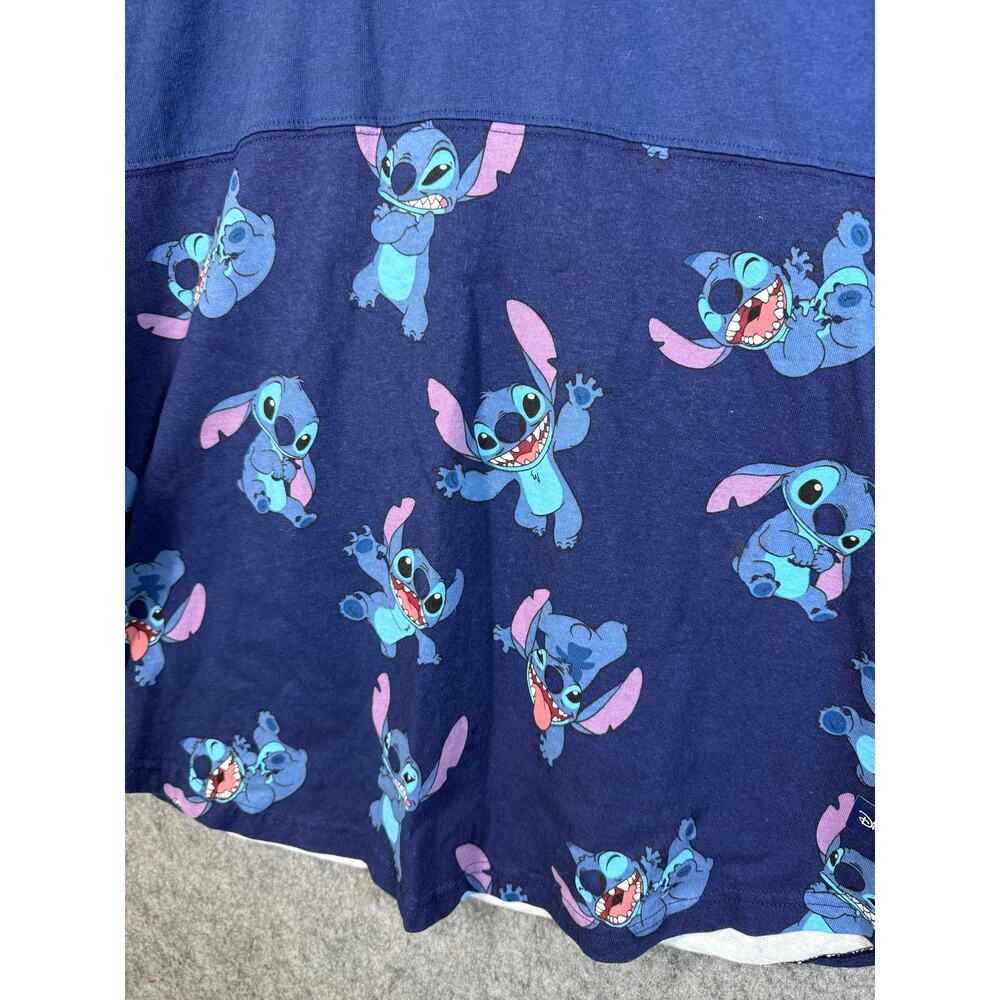 Disney World Stitch Spirit Jersey Blue Adult Large Long Sleeve All Over - Picture 3 of 10
